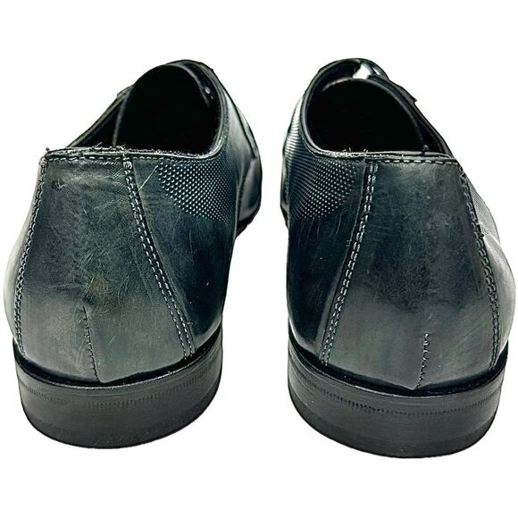 Carlo Pazolini Men's Blue Leather Oxford Dress Shoes -Size EU 42 US 9 Pre-Owned - Picture 3 of 9